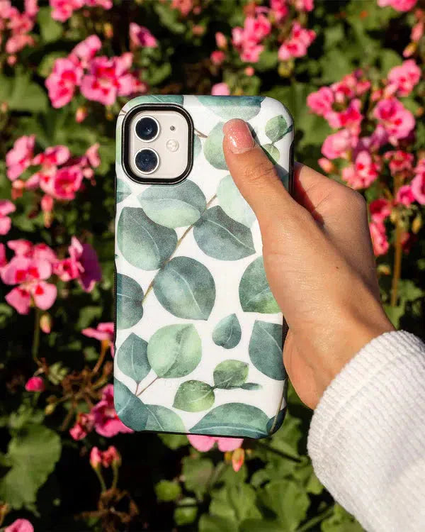 Leaf Me Alone | Green Floral Print Case